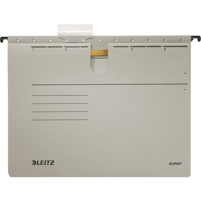 LEITZ ALPHA Hängehefter, A4, kaufmännische Heftung, grau