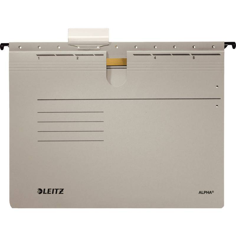 LEITZ ALPHA Hängehefter, A4, kaufmännische Heftung, grau