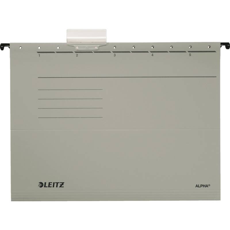 LEITZ ALPHA Hängemappe, A4, seitlich offen, grau
