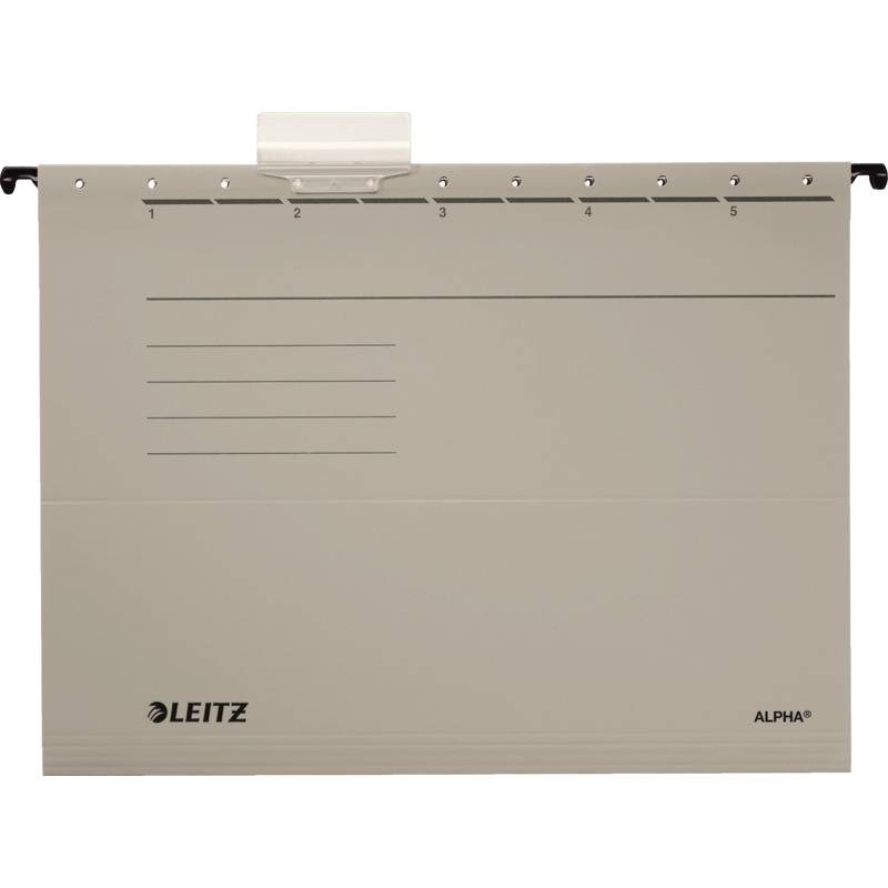 LEITZ ALPHA Hängemappe, A4, seitlich offen, grau
