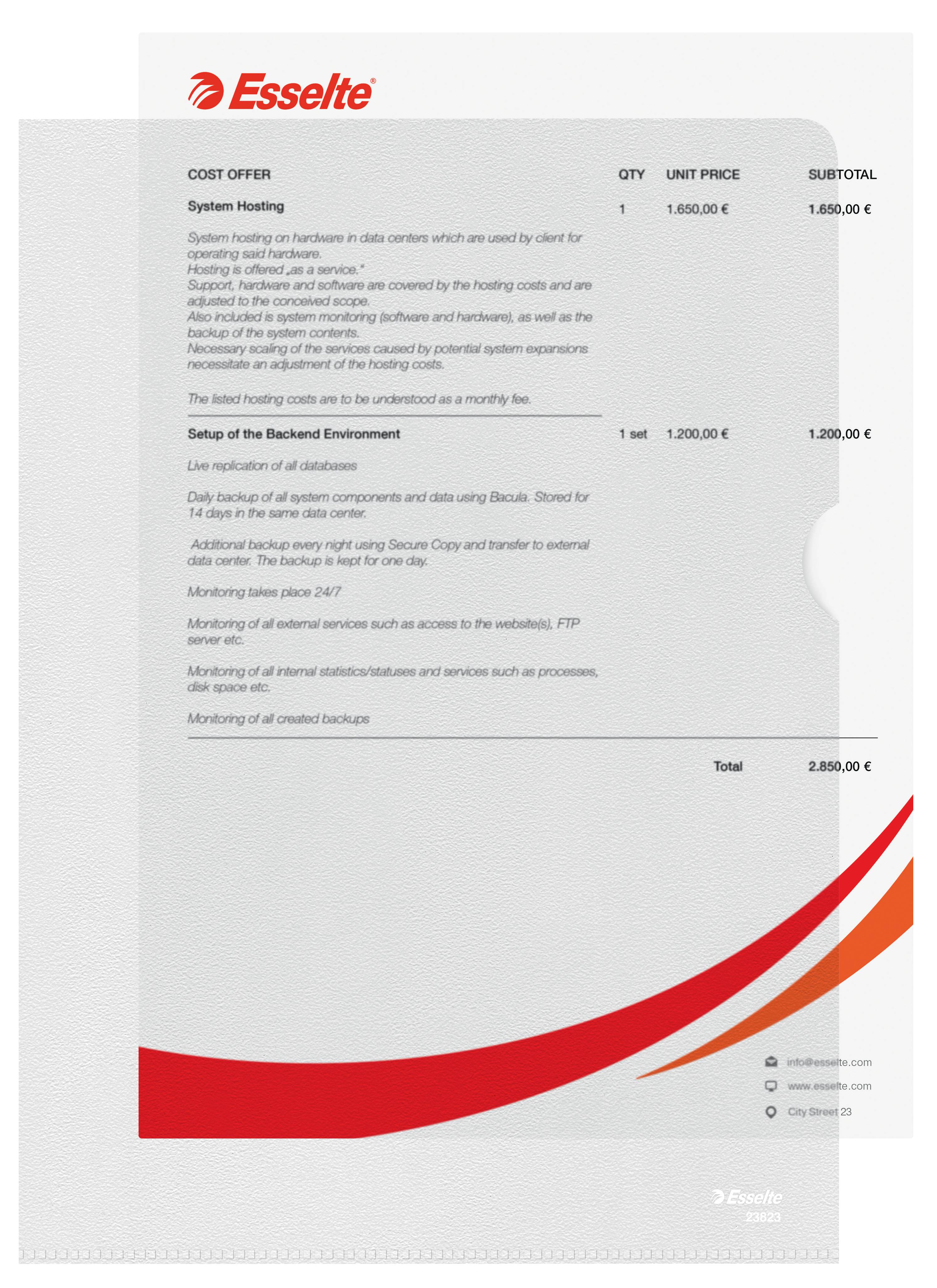 Esselte Leitz Standard Plus - L-förmiger Ordner - für A4 - durchsichtig (Packung mit 100)