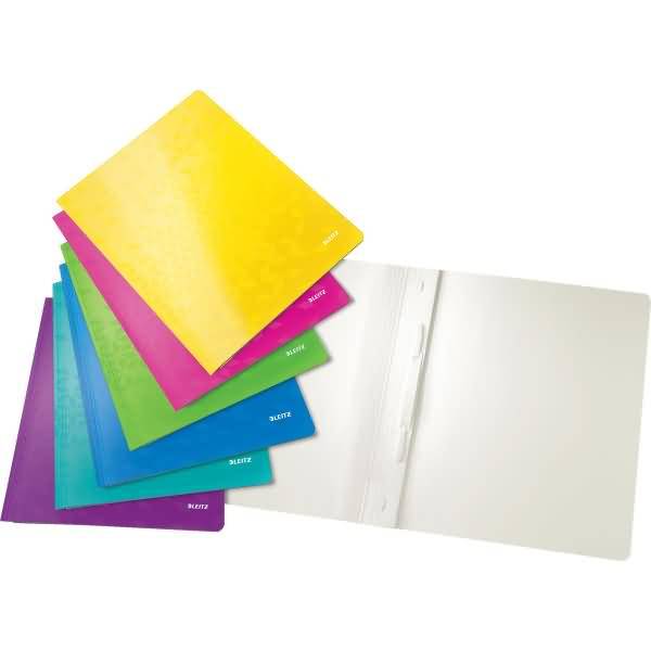 Schnellhefter Wow A4 PP-laminiert 300g/qm VE=6 Stück farbig sortiert