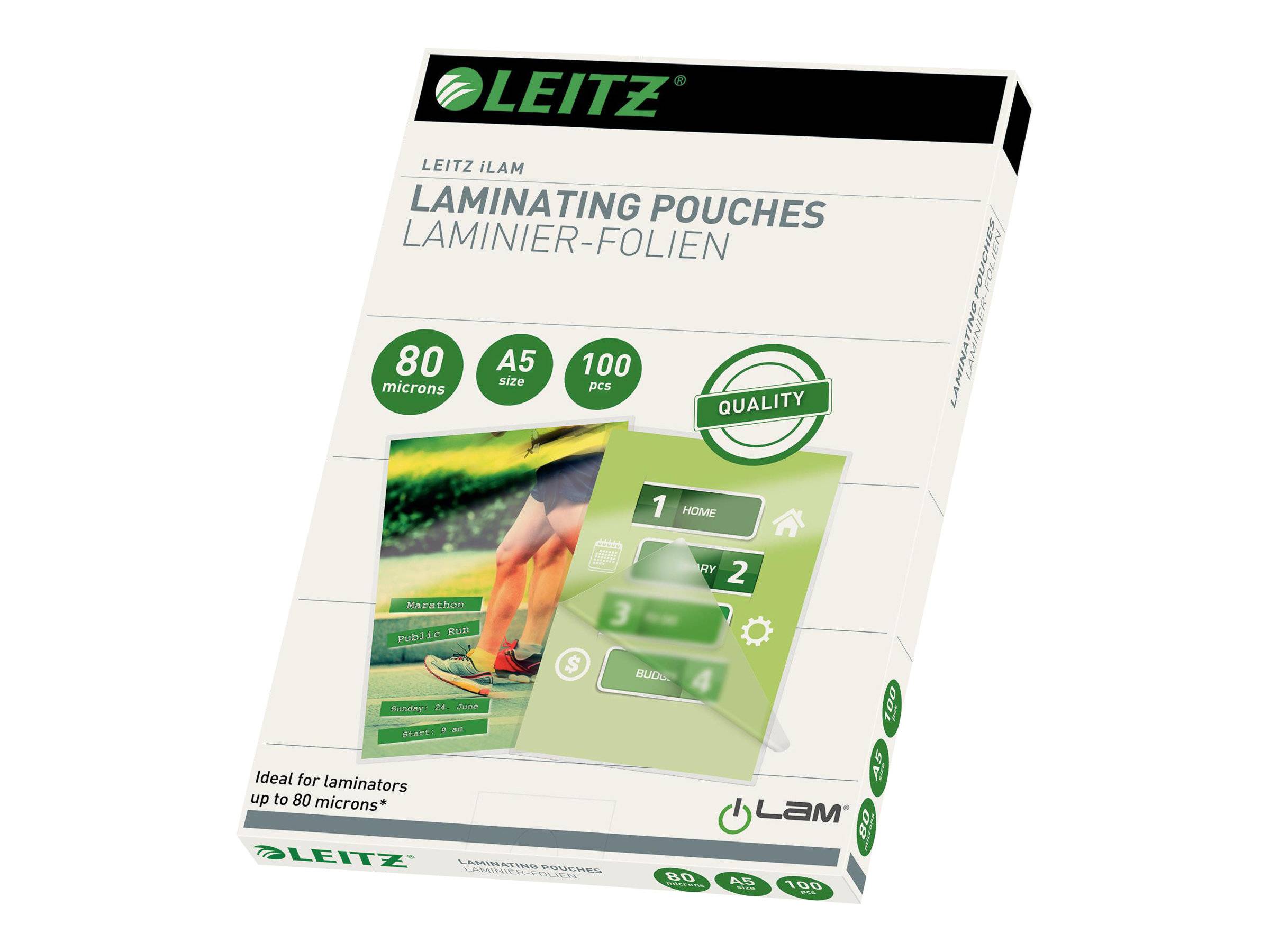 Leitz - 100 - A5 (148 x 210 mm) Taschen für Laminierung