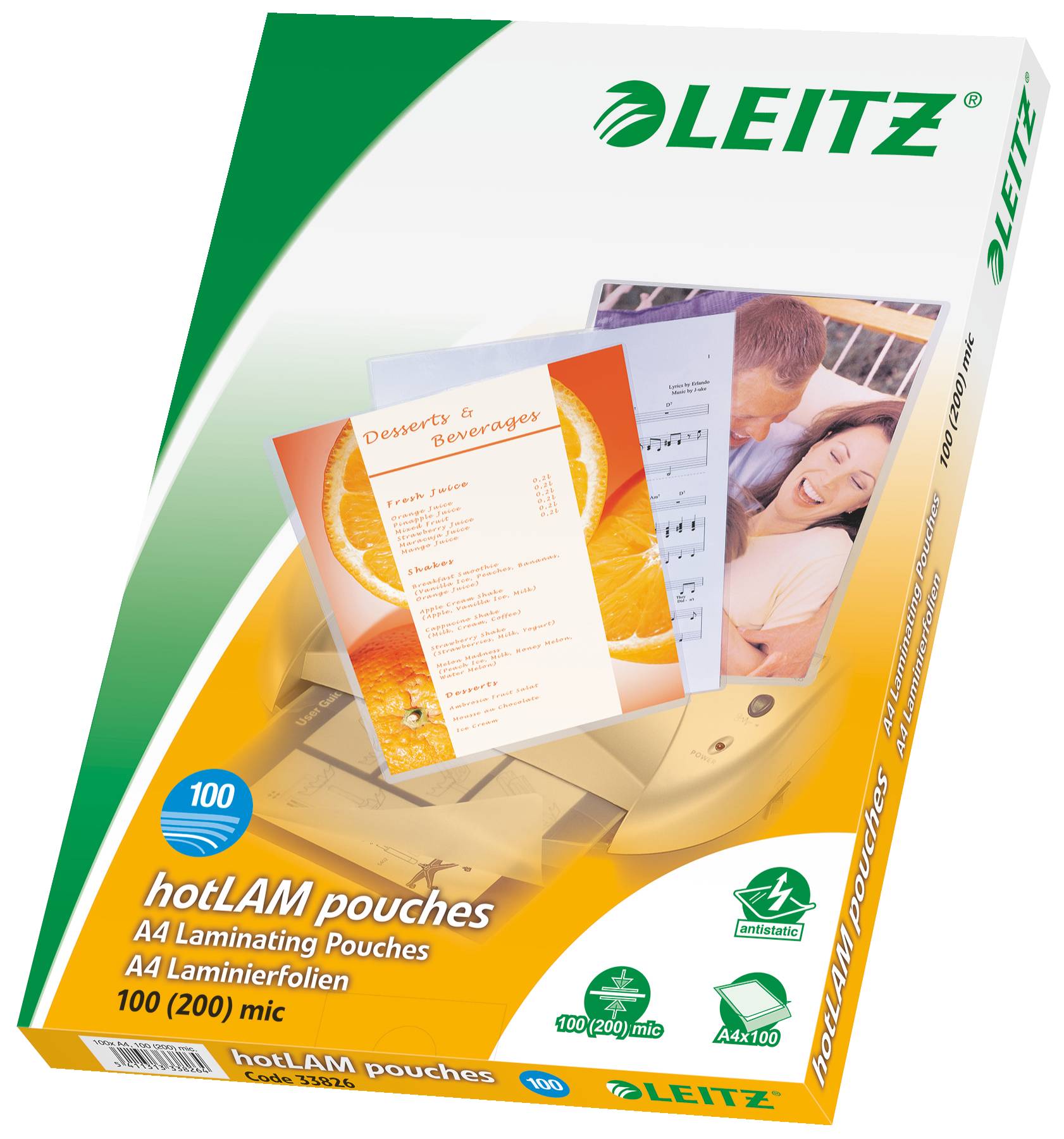 Esselte Leitz Glänzend - A4 (210 x 297 mm) Taschen