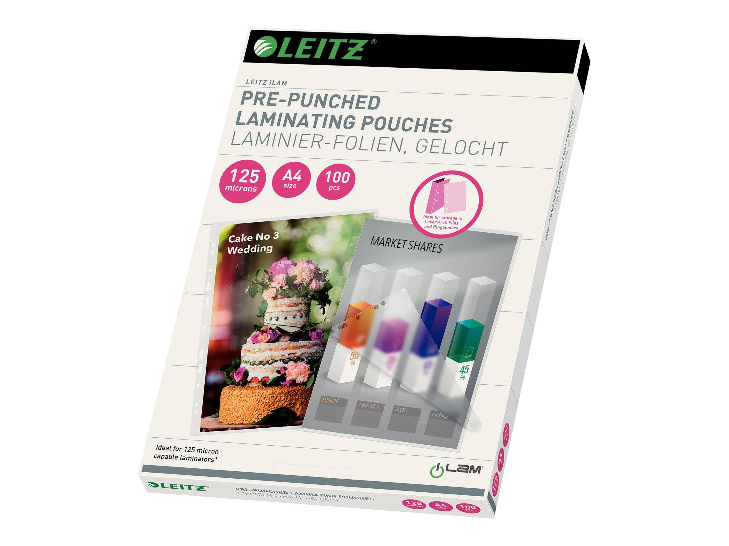 ESSELTE LEITZ - Leitz iLAM - Glänzend, kristallklar - A4 (210 x 297 mm)