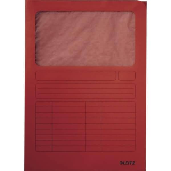 Sichtmappe DIN A4 oben/rechts offen rot