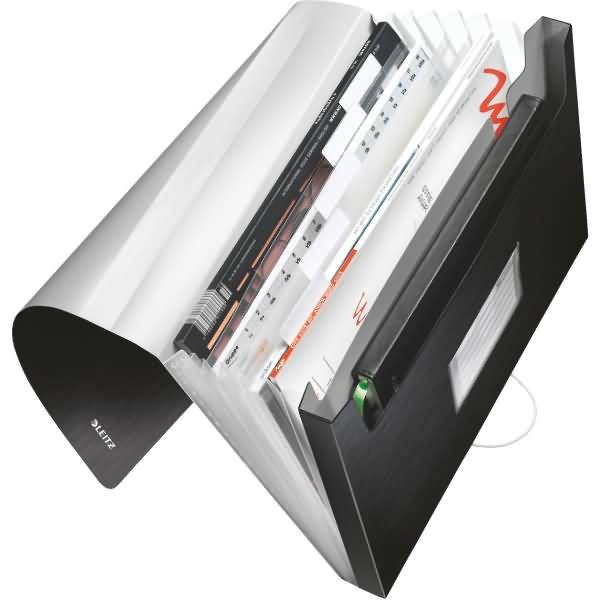 Projektmappe Style A4 PP 6 Fächer satin schwarz