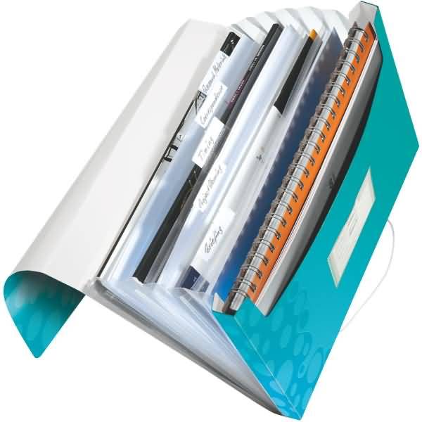 Projektmappe Wow A4 PP 6 Fächer eisblau