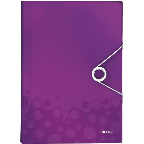 Projektmappe Wow A4 PP 6 Fächer violett