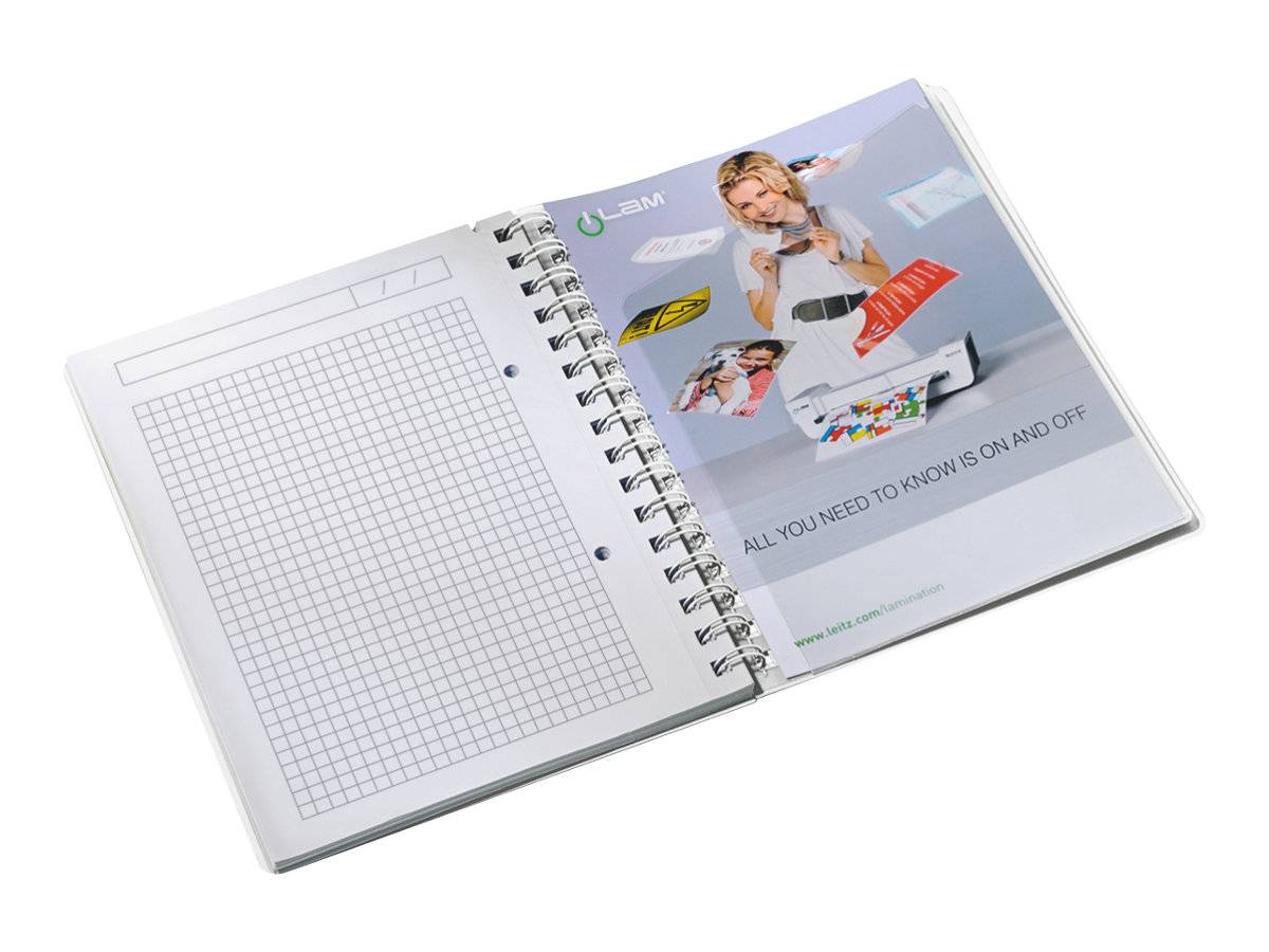 ESSELTE LEITZ - Leitz WOW - Collegeblock - drahtkammgebunden - A5 - 80 Blatt - Kariert - metallisch blau - Polypropylen