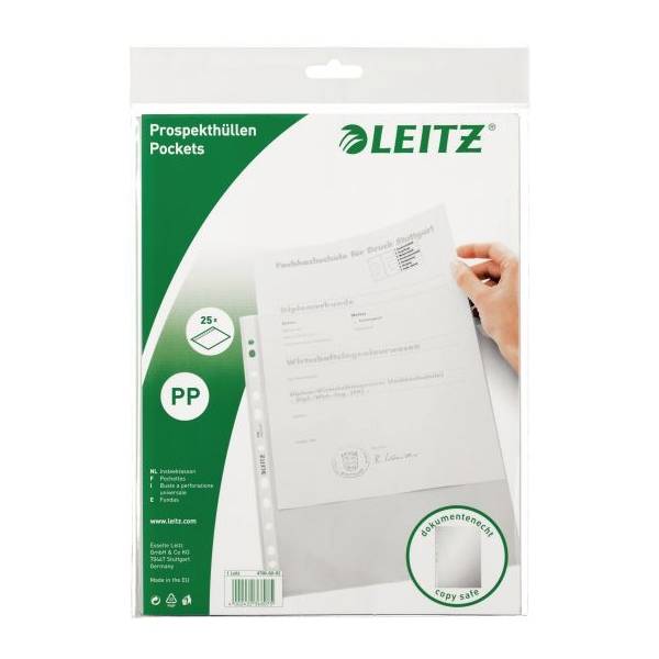 Prospekthüllen A4 PP 70my farblos VE=25 Stück