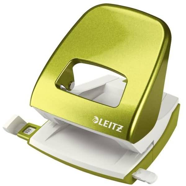 Locher 2,5mm mit Anschlagschiene grün metallic in Blisterverpackung