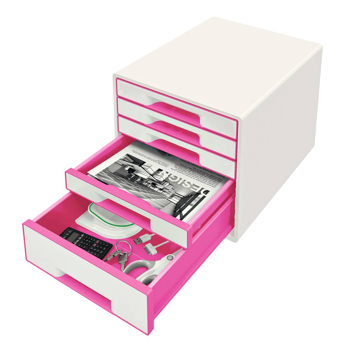 Esselte Leitz WOW CUBE - Schubladenschrank - 5 Schubfächer