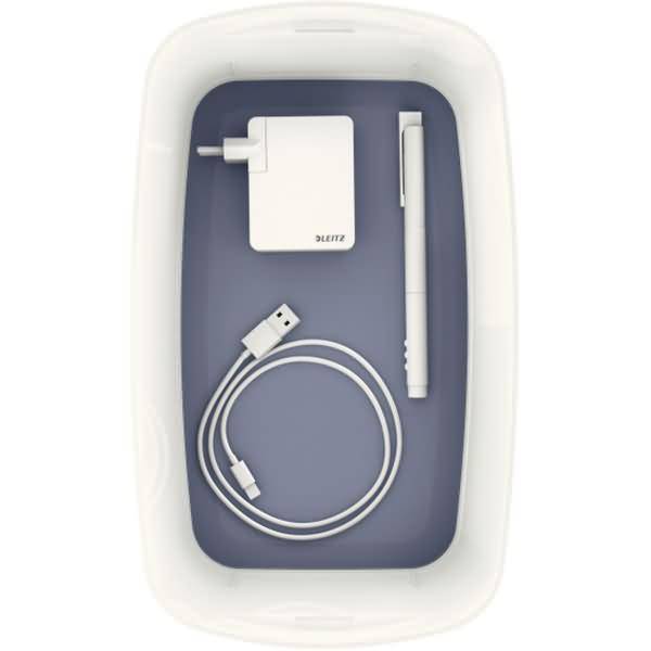 Aufbewahrungsbox MyBox Klein A5 mit Deckel ABS weiß/grau