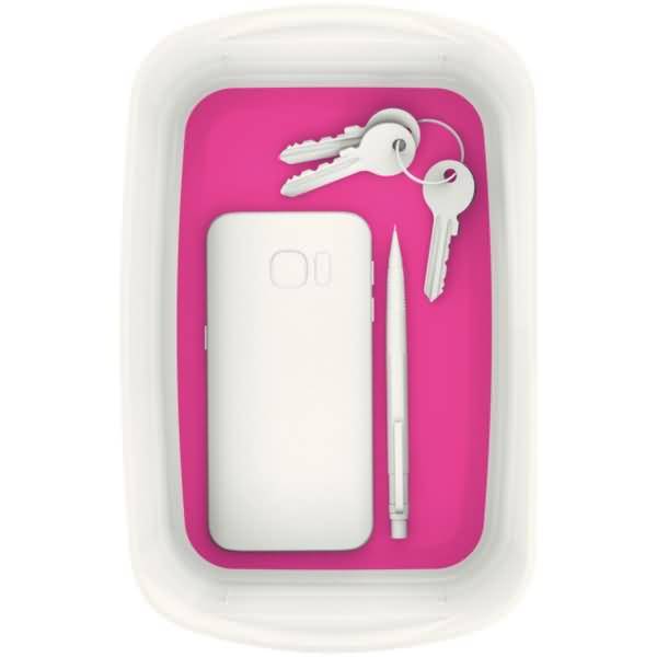 Aufbewahrungsschale MyBox A5 ABS weiß/pink