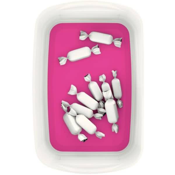 Aufbewahrungsschale MyBox A5 ABS weiß/pink
