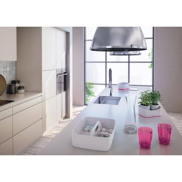 Aufbewahrungsschale myBox A5 weiß/pink