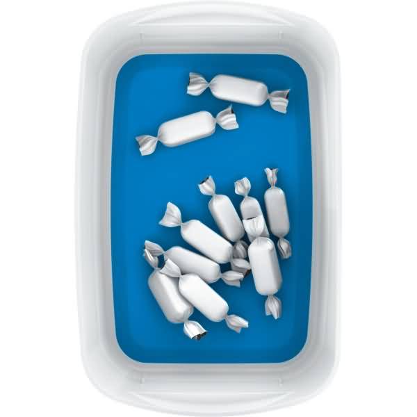 Aufbewahrungsschale myBox A5 weiß/blau