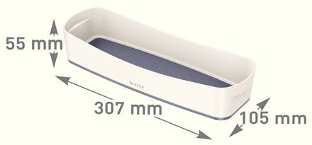 Esselte Leitz 5258-10-01 - Ablageschale - Grau - Weiß - Rechteckig - Acrylnitril-Butadien-Styrol (ABS) - Monochromatisch - 307 mm