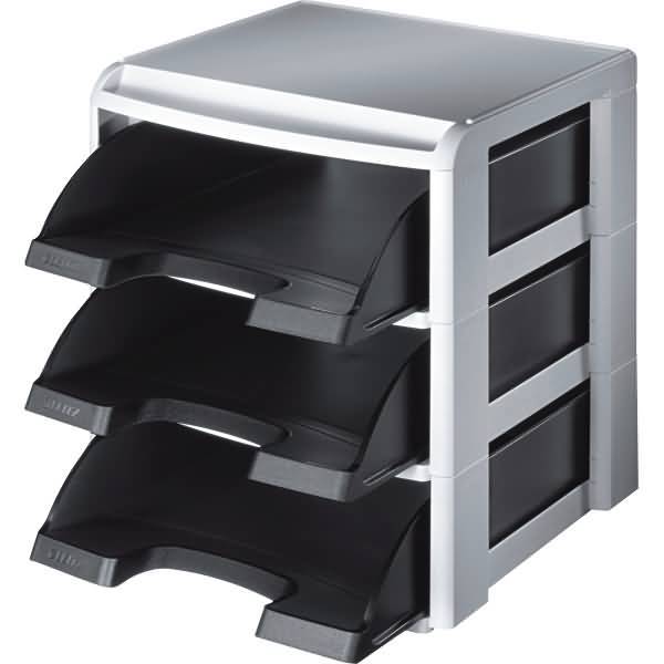 Briefablage-Set A4 3 Briefkörbe schwarz