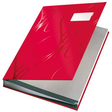 Leitz Unterschriftsmappe Design 57450025 DIN A4 18Fächer rot