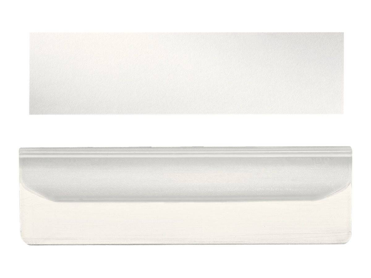 10 LEITZ Beschriftungsschilder mit Clip 6005 transparent
