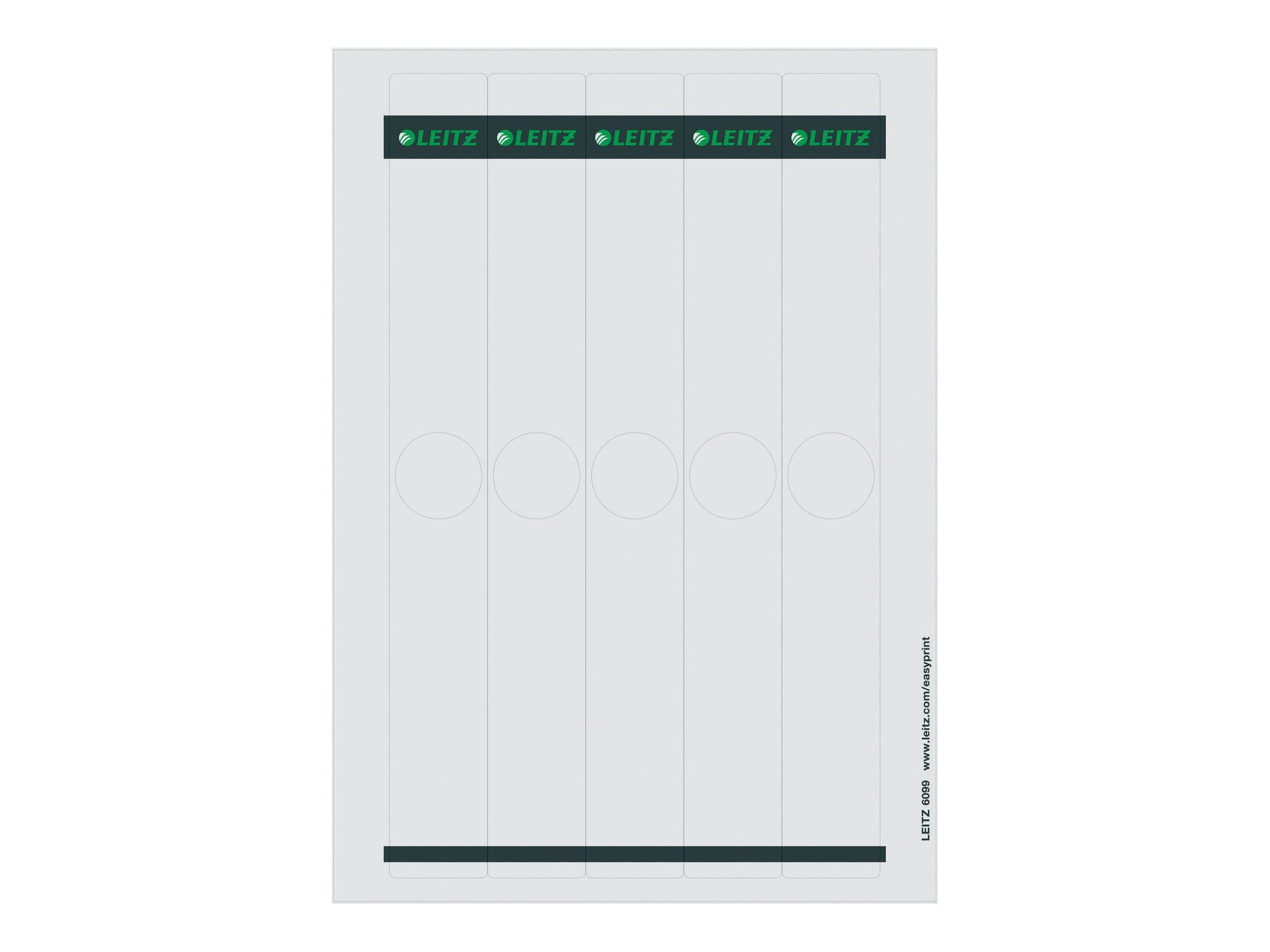 ESSELTE LEITZ - Leitz - Rückenetikett für Aktenordner - Grau (Packung mit 125)