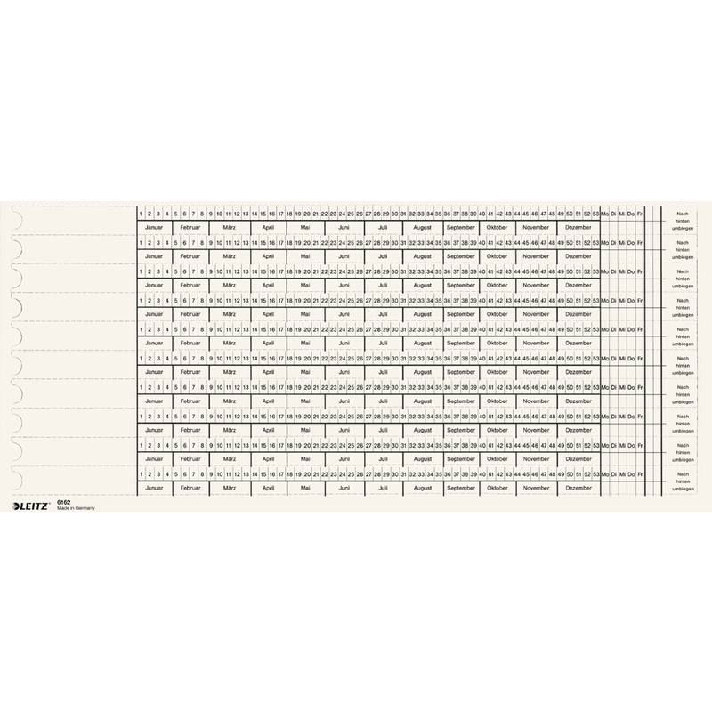 LEITZ Organisations-Streifen, Skala 3 / Skala 4, weiß