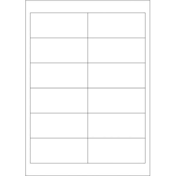 Universal Etiketten PC beschriftbar 97x42,3mm VE=1200 Stück,weiß