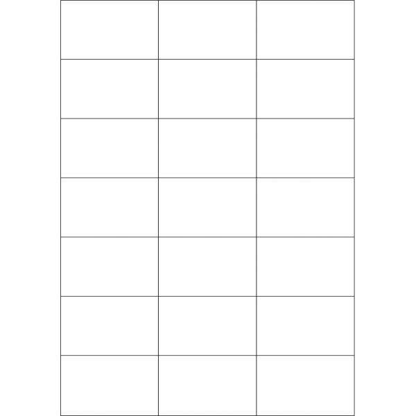 Universal Etiketten PC beschriftbar 70x42,3mm VE=2100 Stück,weiß