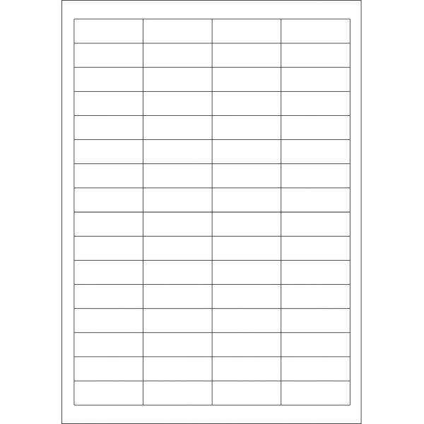 Universal Etiketten PC beschriftbar 48,3x16,9mm VE=6400 Stück weiß