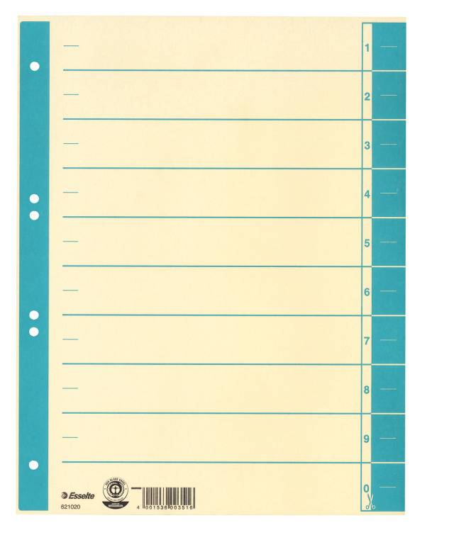 Trennblatt farbig bedruckt