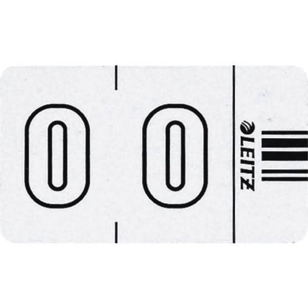 Orgacolor Ziffernsignal 0 selbstklebend VE=100 Stück weiß