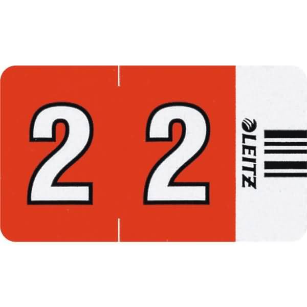 Orgacolor Ziffernsignal 2 selbstklebend VE=500 Stück rot