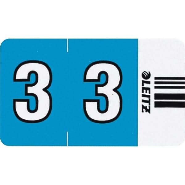 Orgacolor Ziffernsignal 3 selbstklebend VE=100 Stück hellblau
