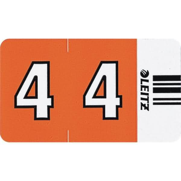 Orgacolor Ziffernsignal 4 selbstklebend VE=500 Stück orange