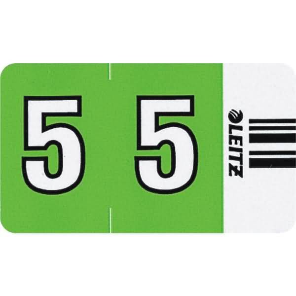 Orgacolor Ziffernsignal 5 selbstklebend VE=500 Stück grün