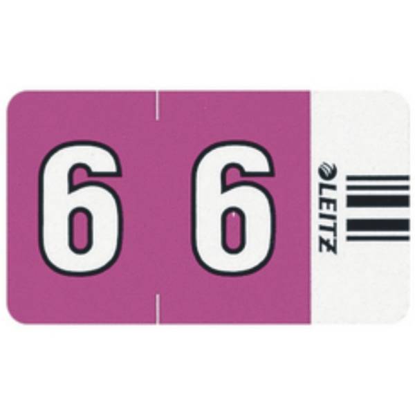 Orgacolor Ziffernsignal 6 selbstklebend VE=100 Stück violett
