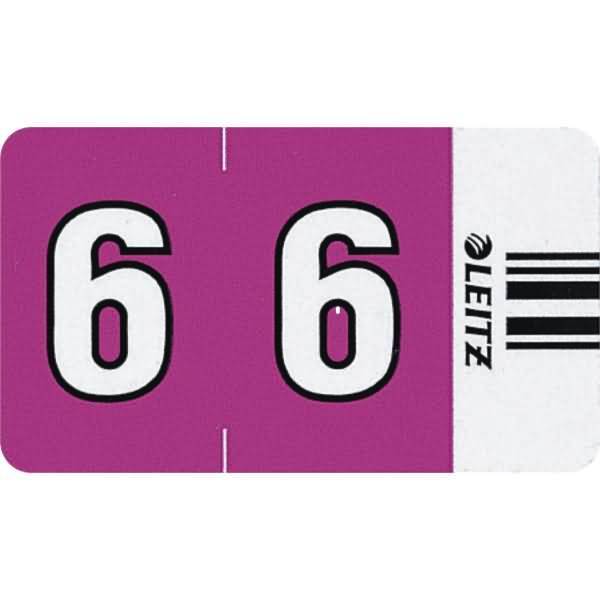 Orgacolor Ziffernsignal 6 selbstklebend VE=500 Stück violett