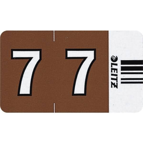 Orgacolor Ziffernsignal 7 selbstklebend VE=100 Stück braun