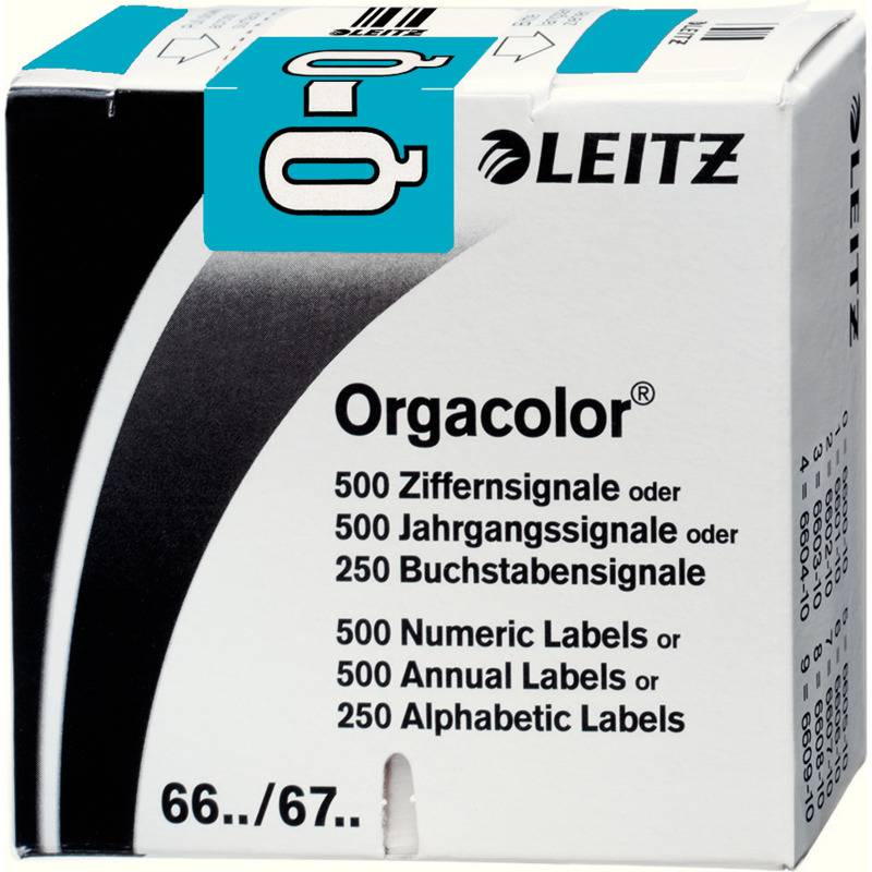 LEITZ Buchstabensignal Orgacolor "Q", auf Rolle, blau