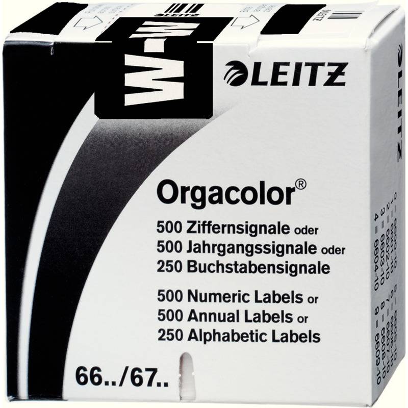 Orgacolor Buchstabensignal W VE=250 Stück schwarz