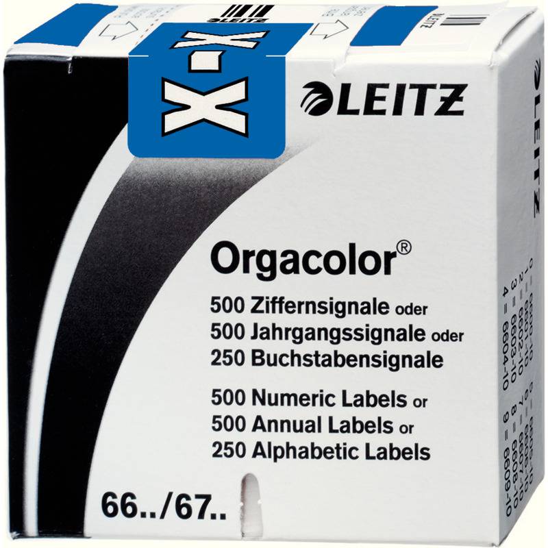 Orgacolor Buchstabensignal X VE=250 Stück dunkelblau