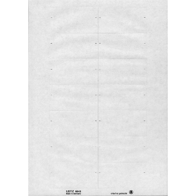 LEITZ Blanko-Beschriftungsschildchen, PC-beschriftbar, weiß