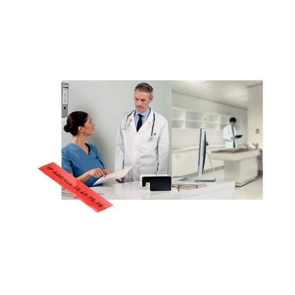 Beschriftungsetiketten Icon 12mmx10m Kunststoff wasserfest/UV-beständig rot