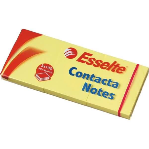 Haftnotizen Contacta-Notes 54x40mm gelb 100 Blatt