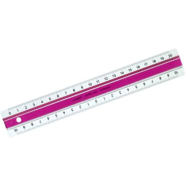 Lineal Super Ruler 20 cm mit Anti-Rutsch-Funktion pink