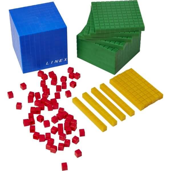 Rechenset Dezimalsysten Zählen und Rechnen Basis Kunststoff 121-teilig