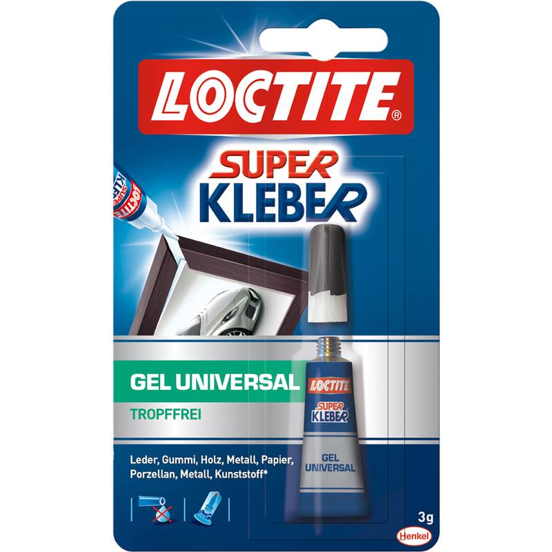 LOCTITE Superkleber Gel, 3 g Tube, auf Blisterkarte
