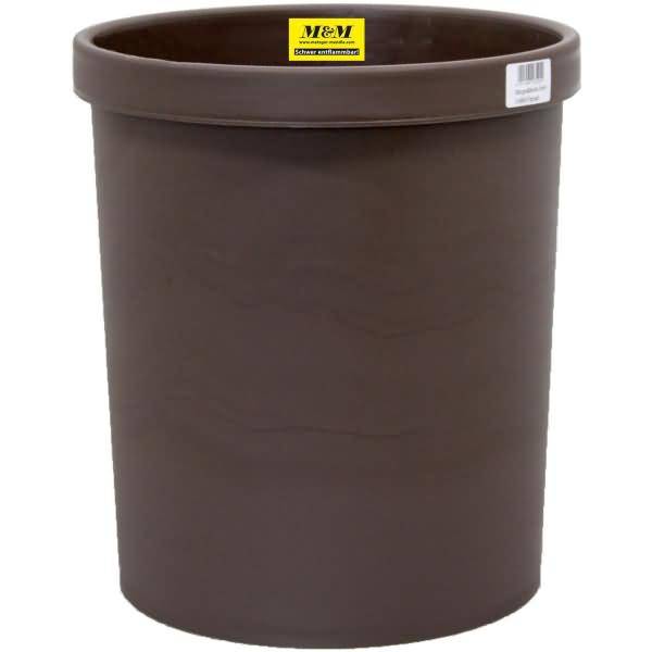 Sicherheitspapierkorb 18l braun schwer entflammbar